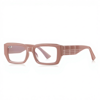Lunettes 2248 à monture carrée audacieuse et cerclée, protection anti-lumière bleue, modèle style européen et américain, branches larges, design minimaliste