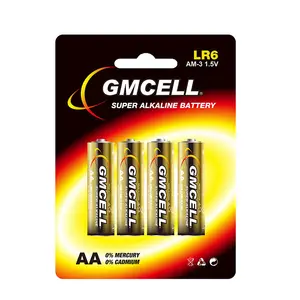 แบตเตอรี่อัลคาไลน์ Lr6 Am-3 Super แบตเตอรี่เซลล์แห้งสําหรับของเล่น 1.5v Aa ขนาดอลูมิเนียมฟอยล์แฟลชอัลคาไลน์ทรงกระบอก