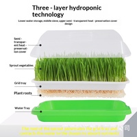 Plateau de semis multifonctionnel en PP crypté, robuste, monobloc, pour la germination en gros de légumes hydroponiques et de pousses de haricots