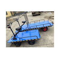 Carrito de Carga Eléctrico en Oferta, Carrito de Plataforma Eléctrico, Vehículo de Transporte para Obras de Construcción