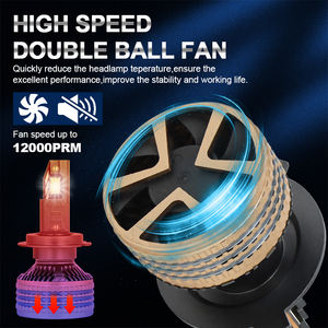 Accesorios automotrices H4 LED <span class=keywords><strong>faro</strong></span> para coche 400W Super brillante 45200lm focos LED faros H7 H11 9005 H1 H3 para Toyota Honda led - Product Image 6