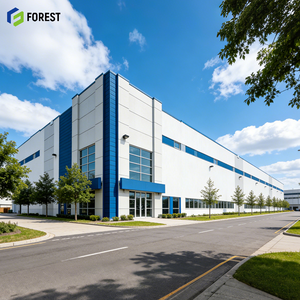 โครงสร้างเหล็ก ซูเปอร์มาร์เก็ตเคลือบสังกะสี ศูนย์การค้าแบบมีฉนวน ระบบจัดเก็บที่มีความแม่นยำและยืดหยุ่น หน้าต่างอลูมิเนียม - Product Image 1