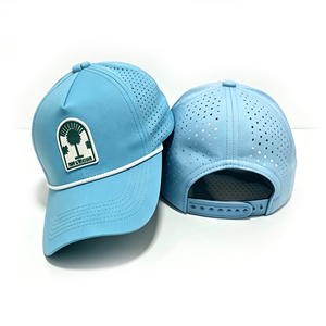 OEM Custom 5 Panel Polyester <strong>Flat</strong> Brim Structured Printed Patch Logo Laser Cut Drilling Hole Snapback Caps <strong>Hat</strong> - Product Image 1
