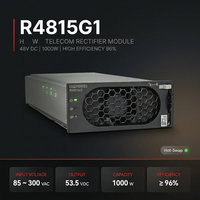 Module d'alimentation à redresseur numérique haute efficacité et densité de puissance, sortie 53,5 VDC, parallélisable, HW R4815G1