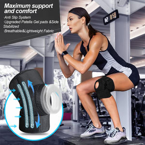 Soporte de <span class=keywords><strong>Rodilla</strong></span> Ajustable con Rótula Abierta, Transpirable, Estabilizador de <span class=keywords><strong>Rodilla</strong></span>, Protección Articular, Protección Articular Durante el Ejercicio - Product Image 4