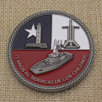 Pièce commémorative souvenir, logo personnalisé gravé, alliage de zinc antique, jeton électroplaqué