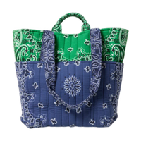 Sac fourre-tout matelassé à motif cachemire, imprimé patchwork, en coton, grande capacité, pour le shopping et les activités de plein air – Vente chaude