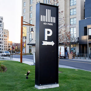 Letreros de Pilón Comerciales Personalizados OEM, Tótem de Acero Inoxidable para Edificios, Señalización de Orientación, Letrero de Pilón de Pie - Product Image 3