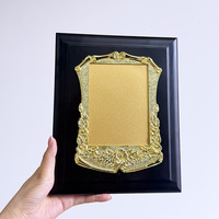 Plaque en bois noire plaquée or personnalisée, certificat, design personnalisé, plaque en bois, récompenses MH-T243