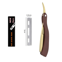 Spolo lame anti-rayures rasoir droit salon de coiffure barbe grattoir coiffure rasoir pliant pour hommes