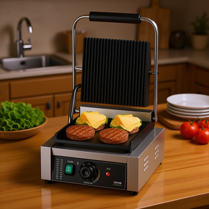 Plancha Eléctrica para Panini Vevor 9x9, Antiadherente, Comercial, para Sándwiches - Product Image 2