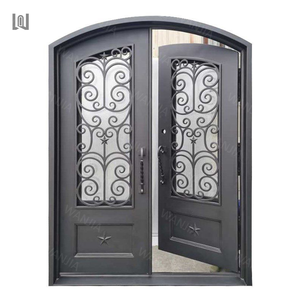 Pintu masuk besi tempa keamanan terbaik eksterior pintu utama besi tempa Prancis pintu utama kustom besi tempa pintu masuk depan - Product Image 3