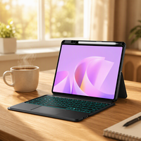 Kompatibel dengan Huawei MatePad 11.5 Model 2026 dengan Touchpad Terintegrasi dan Keyboard RGB Backlit yang Dapat Diputar 360 Derajat