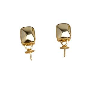 DIY Accessories for Pearl Jewelry S925 Silver Retro Chinese <b>Knot</b> Earnail Empty Tray Gold Plated Semi-Finished 8-12 <b>Earrings</b> - Product Image 5