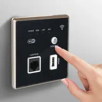 Interruptor de Toque de Parede Inteligente, Material de Acrílico para PC, Wi-Fi, Luz Sem Fio, USB, Interruptor Multifuncional, Interruptor Wi-Fi