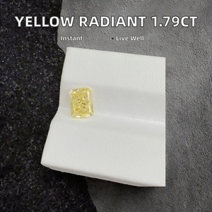 เพชร CVD ราคาโรงงาน รับรองโดย IGI น้ำหนัก 1.80 กะรัต VS1 ทรง Radiant สีเหลืองแฟนซี เพาะเลี้ยงในห้องปฏิบัติการ CN สำหรับทำเครื่องประดับ - Product Image 2