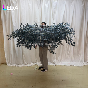 LEDA ขายส่งช่อดอกไม้ประดิษฐ์สีฟ้าสำหรับตกแต่งเพดานงานแต่งงาน  ดอกไม้แขวนเพดานสำหรับตกแต่งงานอีเว้นท์ ปาร์ตี้ และเวที - Product Image 2