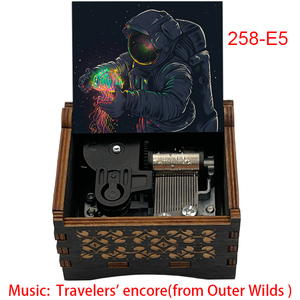 Boîte à <span class=keywords><strong>musique</strong></span> en bois Game Outer Wilds, 18 notes, mouvement musical à remonter 'Travelers' Encore', cadeau spécial et mignon <span class=keywords><strong>pour</strong></span> <span class=keywords><strong>l</strong></span>'<span class=keywords><strong>anniversaire</strong></span> des amis - Product Image 3