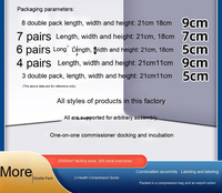 Ensemble personnalisé de 6 paires de chaussettes de compression, couleur unie, chaussettes de sport élastiques pour la course à pied, l'entraînement, les sports de plein air, hommes et femmes