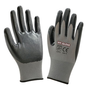 شعار مخصص لون 13 غ أحمر بوليستر أسود ناعم مطلي بالنتريل مبطنة بالغمس Guantes De Nitrilo الصناعية - Product Image 3