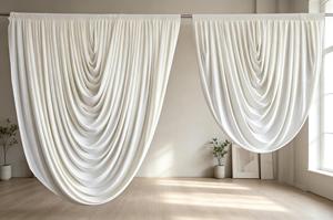 Grand rideau de fond de scène en tissu pour mariage, tissu d'arc de scène, rideau de plafond, décoration de plafond de salle de banquet de mariage - Product Image 3