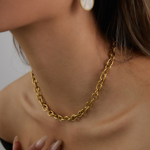 Stainless Steel <b>Chain</b> Necklace Geometric <b>Cross</b> Design For Fashion Jewelry - Product Image 4