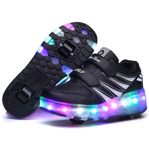 Nhà máy tùy chỉnh thời trang trẻ em Sneakers phát quang LED Đèn duy nhất con lăn trượt băng trẻ em giản dị Giày thể thao - Product Image 3