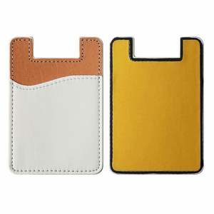 Porte-cartes en cuir PU imprimé avec motif de sublimation personnalisé, couverture de carte de visite personnalisée pour utilisation avec un téléphone - Product Image 1