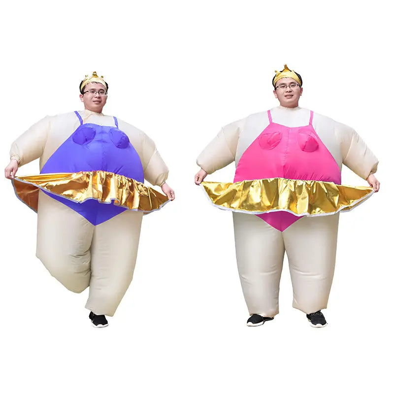 Costume gonfiabile per festa di carnevale di Halloween Cosplay per adulti divertente ballerino di danza classica grasso
