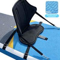 Planches de SUP gonflables bleues et blanches élégantes avec siège confortable, planche de pêche durable pour l'extérieur