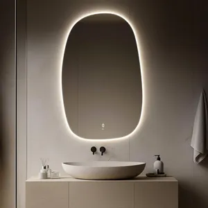 터치 스크린 스마트 미러 프레임리스 호텔 거울 대형 벽 Led 조명 거울 Led 빛 - Product Image 4