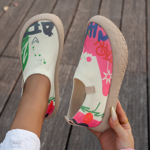 Zapatos Planos Estampados para Mujer, Transpirables, Casuales, Cómodos para Caminar, Diseño Moderno, Punta Ancha, Venta al Por Mayor - Product Image 4