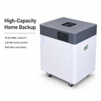 Système de stockage d'énergie solaire domestique tout-en-un NK005A 51,2 V 48 V avec onduleur 6 kW et batterie LifePo4 15 kWh 300 Ah