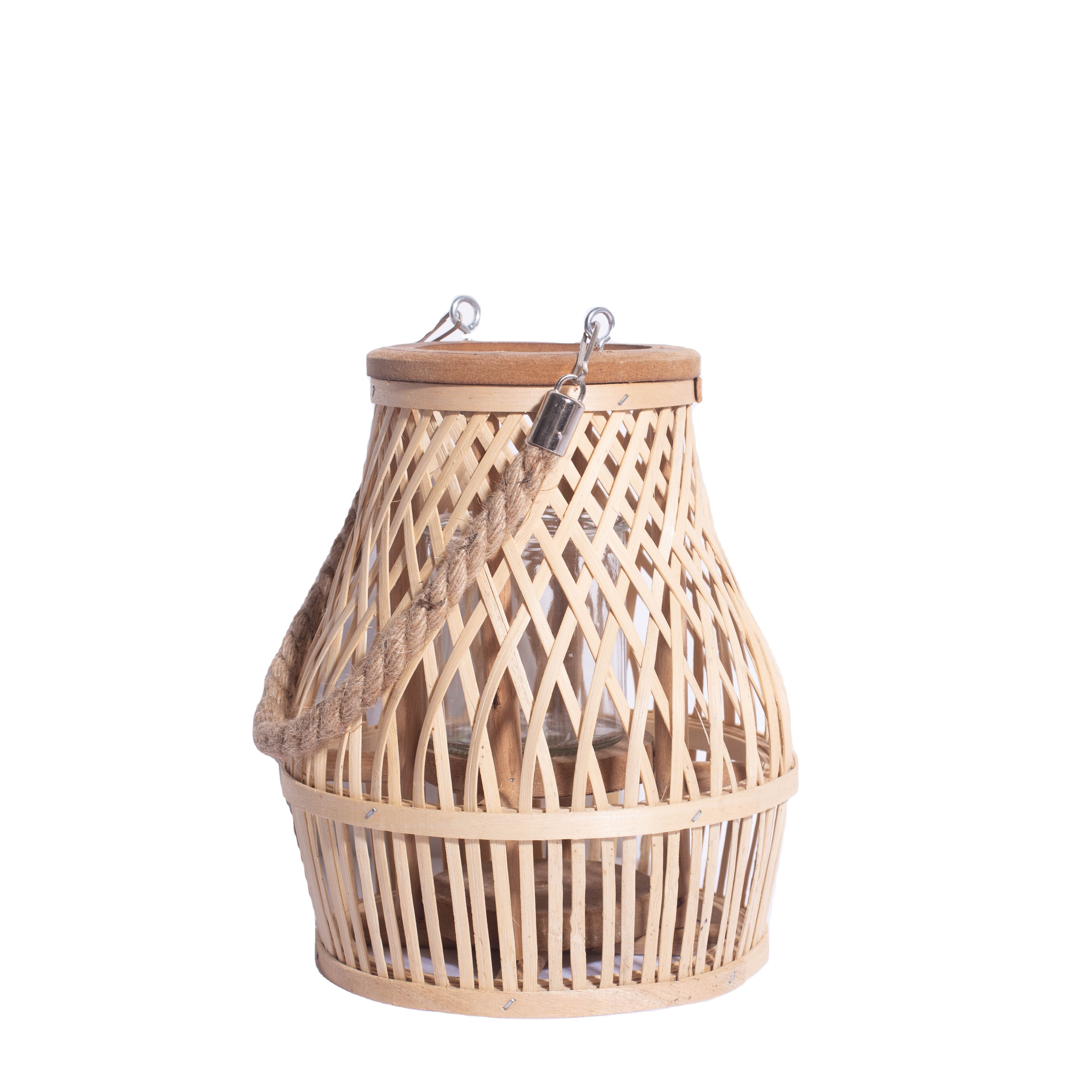 Courtyard garden decoration bar cafe festival lantern decoration earthen rattan bamboo woven wind lanterns