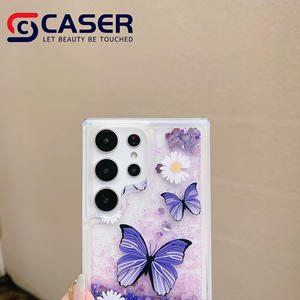 Trasparente liquido sabbie mobili Bling viola paillettes fiore cassa del telefono per <span class=keywords><strong>Samsung</strong></span> S24 S23 S22 A32 <span class=keywords><strong>A54</strong></span> telefoni cellulari - Product Image 4