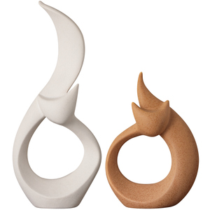 Conjunto de Esculturas Decorativas Wabi Sabi para Sala de Estar, Decoración del Hogar, Adorno para Entrada, Pieza de Arte Moderna y Minimalista - Product Image 5