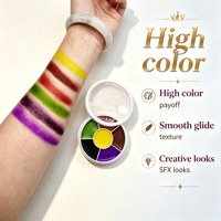 Palette de peinture pour le visage et le corps à base d'huile, écologique, non toxique, 6 couleurs, imperméable, sans danger pour la peau, peinture corporelle pour enfants, Halloween