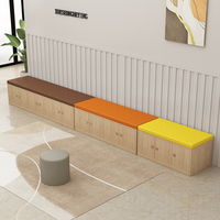 Banc de rangement pour chaussures en bois massif, style moderne, pour entrée, couloir, zone de repos, avec dossier