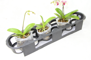 Plateaux pour pots de pépinière 1 fente 6 trous Pots de semis durables et résistants Plateaux de transport de <span class=keywords><strong>navette</strong></span>-Plateau mobile pour pots de fleurs - Product Image 5