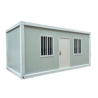 Casa pequeña portátil de 20 pies, contenedor de acero móvil para vivir al aire libre, Camping, refugiados con Panel sándwich, opción de tamaño de 40 pies
