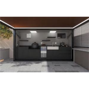 Cuisine Modulaire Moderne avec Grill Électrique, Construction en Acier Inoxydable, Évier, Dosseret et Plan de Travail Stratifié pour Usage Domestique - Product Image 4