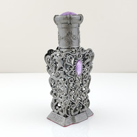 Flacon de parfum en métal alliage de zinc de luxe 10 ml rechargeable, design oriental personnalisé, flacon décoratif en verre pour huile parfumée