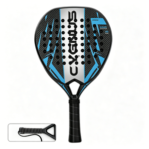 Diseño de Logotipo Personalizado, Pala de Pádel de Fibra de Carbono 12k con Espuma Eva Negra, Forma Redonda, Superficie con Textura 3D, para Principiantes, Alta Potencia - Product Image 1