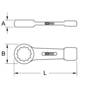 KS TOOLS - 517.2341 Slogging <b>ring</b> <b>spanner</b> - EAN 4042146740057 WRENCHES SLUGGING WRENCHES - Product Image 2