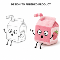 Oreiller en peluche en forme de carton de lait aux fraises, personnalisé, directement de l'usine, en coton ultra doux – OEM/ODM pour marques à marque privée, commandes en gros