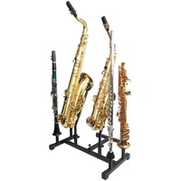 Combinaison Alto Sax Stand Incurvé Soprano Tenor Saxophone Flûte Clarinette Multi Usage Présentoir pour Instrument À Vent Vitrine