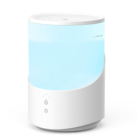 Humidificateur 2,5 L pour chambre à coucher - Remplissage et nettoyage faciles - Utilisation pour grandes pièces - 28 dB - Veilleuse silencieuse