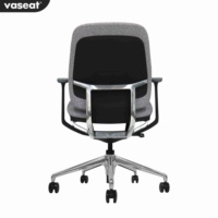 Chaise de bureau de luxe ergonomique Vaseat F6-G06 en PU, large et saine, pour tous les types de postes, avec piètement en nylon extensible