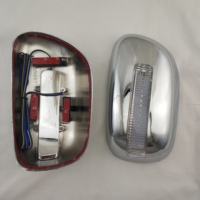 Cubierta de Espejo Retrovisor Trasero Plateada de Lujo MARCAN para PROBOX Modelo 8183 2005-2016, ABS Cromado con Luz LED de Clip