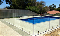 Clôture de piscine durable en acier inoxydable et verre trempé pour espaces extérieurs Balcons Cours Centres commerciaux Villas Installation en DIY